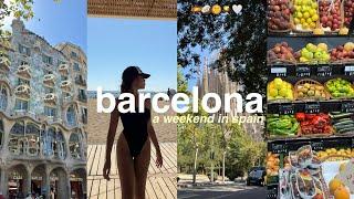 barcelona vlog  exploring the city, beach day, shopping, sagrada & food recos