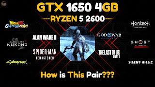 GTX 1650 + Ryzen 5 2600 | Test in 10 Latest Games - 1080P & FSR 3.1