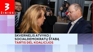 S. Skvernelis su V. Blinkevičiūte užsidarė uždaroje patalpoje tartis dėl bendro darbo koalicijoje