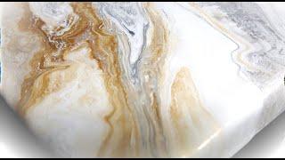 Stunning MARBLE EFFECT! Flip Cup Marble Painting Technique / Acrylic Pouring Fluid Art (81)