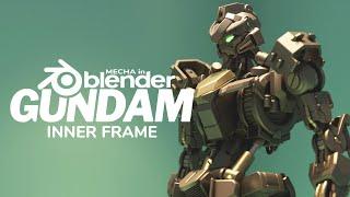 Mecha in Blender - IBO Gundam Frame - 3D Modeling Timelapse (no audio)