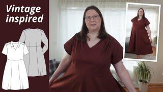 This pattern almost broke me! [Sewing a vintage inspired dress with a free pattern]