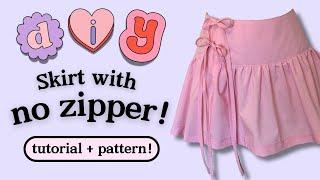 Bow Mini Skirt Sewing Tutorial ~ easy & zipper free!