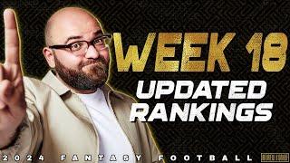 Week 18 Updated Fantasy Football Rankings