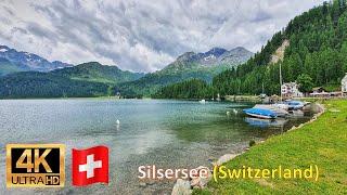 Lake Sils | Lake Silsersee, Switzerland in 4k with Relaxing Music | Switzerland in 4k