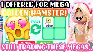 OOO I OFFER FORR A MEGA GOLDEN HAMSTER?!TRADING MEGAS #adoptmeroblox #preppyadoptme #preppyroblox