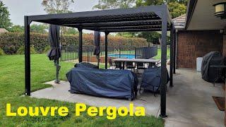 Louvre Pergola Installation.  Easier than you think!