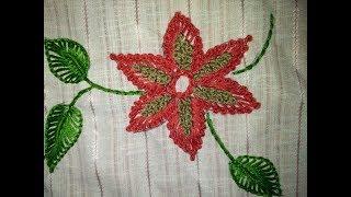 LONG FRENCH KNOT STITCH FLOWER BY EASY LEARNING  ATIB