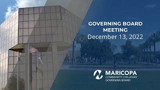 Governing Board Meeting - December 13, 2022