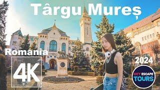 Targu Mures, Romania  Walking tour | (4k UHD 60fps) SPRING️12°C Discover Transilvania 