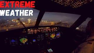 Landings In EXTREME Weather Cockpit views