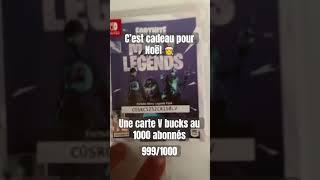 C’est cadeau pour Noël #fortnite #cadeau #v bucks #packfortnite #zetfar #wazz #michou #mrbeast