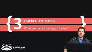 What Are Training Principles I Training Principles Lecture 1 - Christian Bosse