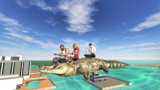 Franklin Crocodile Fly With Giant Zombie | Funny Gameplay Indian Bikes Driving 3d 