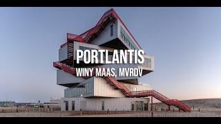 step inside portlantis, MVRDV’s monumental exhibition center at the port of rotterdam