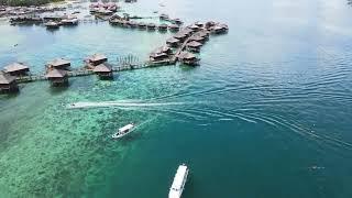 MABUL FROM ABOVE - MABUL ISLAND - MABUL WATER BUNGALOW RESORT - CINEMATIC AERIAL VIDEO