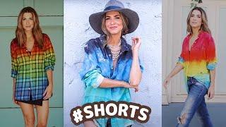 DIY: Dip Dye Flannels PERFECT For Fall | DIY with Orly Shani #Shorts