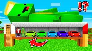 JJ and Mikey Found The Coolest Cars Under Their Beds in Minecraft - Maizen?!