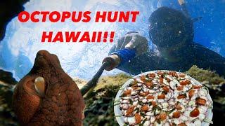 Diving for OCTOPUS in HAWAII | Catch, Cook and epic gyotaku Creation!