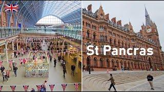 LONDON St PANCRAS Train Station 4K International Train Station Walking Tour