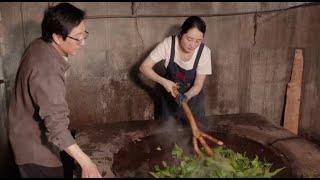 传统手工黑毛茶制作 The traditional production of crude dark tea