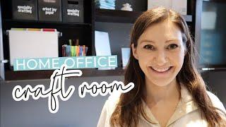 ORGANIZING CRAFT ROOM SUPPLIES IN MY HOME OFFICE // Office Craft Room Set Up