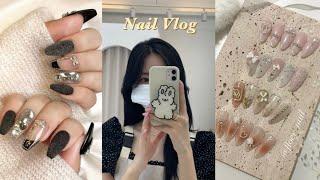 Nail Vlog. 샵에서 쓰는 기초젤,시술영상,이벤트 준비!!, 가을 신상젤