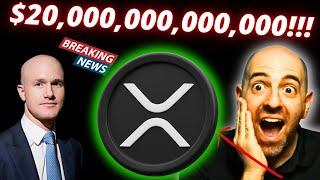 BREAKING XRP NEWS! COINBASE CEO JUST DROPPED A BOMBSHELL FOR XRP! XRP $20 TRILLION OMG!