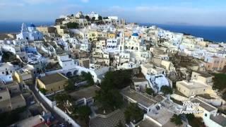 Happy Traveller in SANTORINI, GREECE