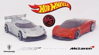 Hot Wheels Drag Race | Koenigsegg Jesko VS McLaren Speedtail