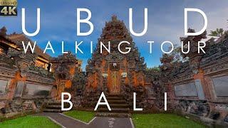 4K Ubud. Tur pietonal. Bali. Indonezia. Oras frumos.