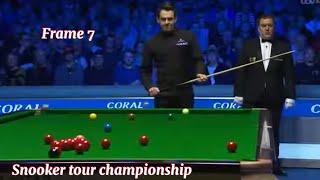 Snooker tour championship Ronnie O’Sullivan Vs Neil Robertson ( frame 7).