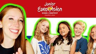 LET'S REACT TO THE NETHERLANDS SONG FOR JUNIOR EUROVISION 2024 - STAY TUNED "MUSIC"