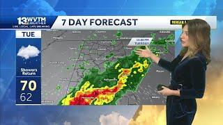 A strong cold front brings rain and storms Tuesday then a blast of cold air into Alabama. Wind ch...