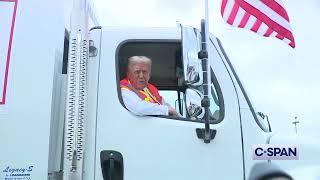 Former President Trump in Garbage Truck