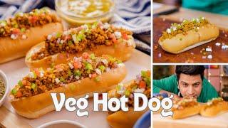 Veg Hot Dog Recipe Indian | घर पे बनाये हॉट डॉग | Veg Party Snack Recipe | Kunal Kapur Soya Keema