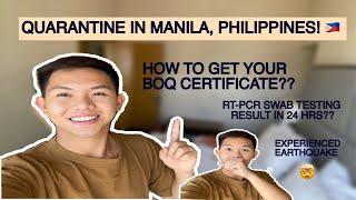 HOTEL QUARANTINE PROTOCOL IN THE PHILIPPINES: BOQ Certificate | RT-PCR Swab Testing | NON-OFW