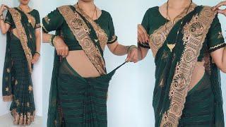 Easy steps and tricks make perfect pleats for beginners | new and easy way saree draping tutorial