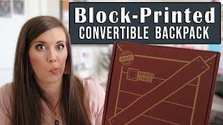 Maker Crate Unboxing December 2020 - Block Printed Convertible Backpack