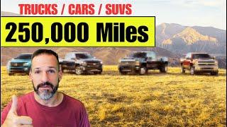 Most Reliable Cars, Trucks & SUVs That Last 250,000 Miles. Is Yours on the List?