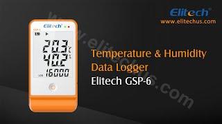 Elitech GSP-6 Temperature and Humidity Data Logger with External Sensors