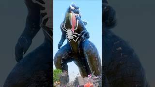 GTA V : VENOM-GODZILLA SAVING IRON-HULK BROTHERS FROM DOOMSDAY & GREEN GOBLIN  #shorts