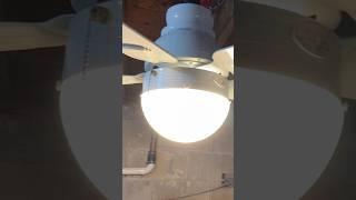 Hampton Bay Pearl Ceiling Fan start up and harmonics close up #ceilingfan