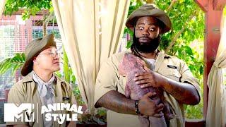 Tim & Darren Meet A Sleepy Sloth & the Cuddliest Lizard Ever! | MTV's Animal Style