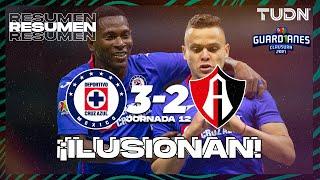 Resumen y goles | Cruz Azul 3-2 Atlas | Torneo Guard1anes 2021 Liga MX J12 | TUDN