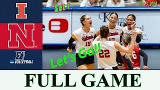 Nebraska vs ILLINOIS Set 1 | College Volleyball , October 3,2024 | NCAA Volleyball 2024