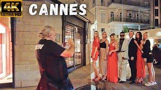 4K Cannes Walking Tour by Night   International Film Festival 2021- Part 2