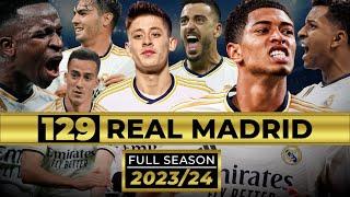 All 129 Real Madrid Goals 2023/24 | English | FULL SEASON | CINEMATIC STYLE