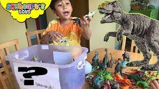 WHAT'S INSIDE THE BOX? 100++ Dinosaur toys for kids trex triceratops raptor jurassic world toys