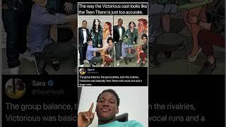 The way the #victorious cast looks like the #teentitans is just too accurate
